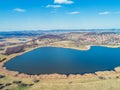 View from above of Belso-to BelsÃâ-tÃÂ³ lake, Hungary Royalty Free Stock Photo